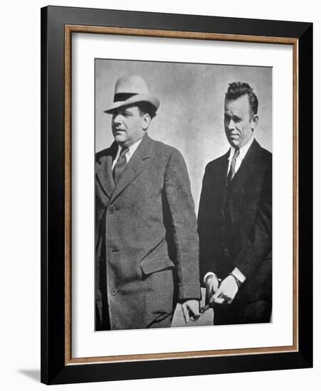 John Dillinger under Arrest in January 1934 (B/W Photo)-American Photographer-Framed Giclee Print