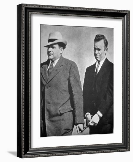 John Dillinger under Arrest in January 1934 (B/W Photo)-American Photographer-Framed Giclee Print