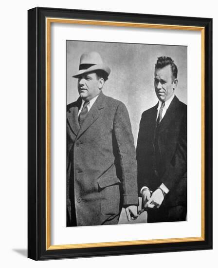 John Dillinger under Arrest in January 1934 (B/W Photo)-American Photographer-Framed Giclee Print