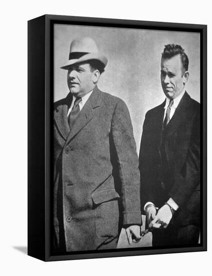 John Dillinger under Arrest in January 1934 (B/W Photo)-American Photographer-Framed Premier Image Canvas