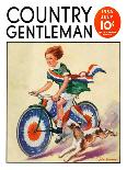 "Fourth of July Bike Ride," Country Gentleman Cover, July 1, 1934-John Drew-Framed Giclee Print