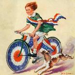 "Fourth of July Bike Ride," Country Gentleman Cover, July 1, 1934-John Drew-Premier Image Canvas