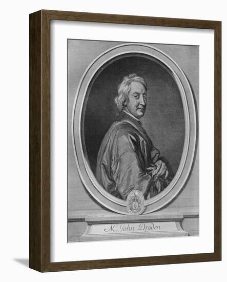 'John Dryden', c1700-Gerard Edelinck-Framed Giclee Print