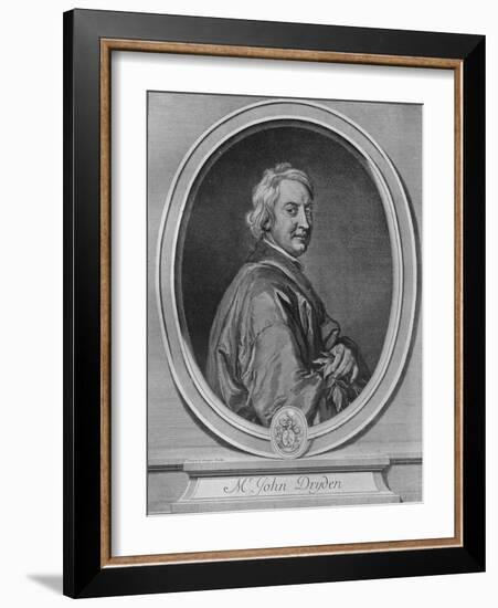 'John Dryden', c1700-Gerard Edelinck-Framed Giclee Print