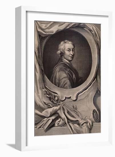 John Dryden, English poet and dramatist, c1743 (1894)-Jacobus Houbraken-Framed Giclee Print