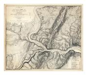 Civil War Map of the Country Adjacent to Harper's Ferry, Virginia, c.1863-John E^ Weyss-Framed Art Print