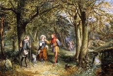 A Scene from 'As You Like It': Rosalind, Celia and Jacques in The Forest of Arden-John Edmund Buckley-Framed Premier Image Canvas