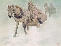 Alpacas on a Mountain Path-John Edwin Noble-Giclee Print