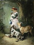 Shot and His Friends, Three Irish Red and White Setters, 1876-John Emms-Giclee Print