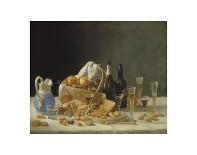 Still Life with Wine Bottles and Basket of Fruit, c.1857-John F^ Francis-Art Print