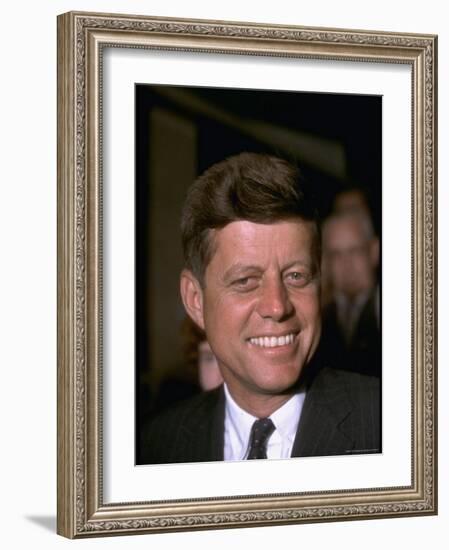 John F. Kennedy Attending the Democratic National Convention-Paul Schutzer-Framed Photographic Print