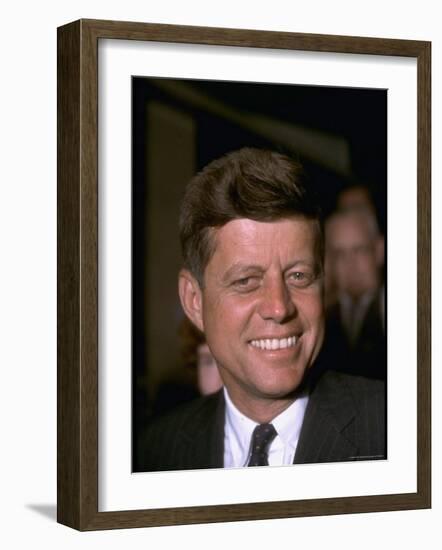 John F. Kennedy Attending the Democratic National Convention-Paul Schutzer-Framed Photographic Print