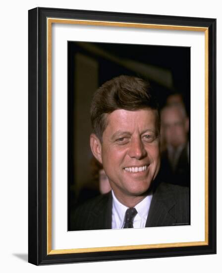John F. Kennedy Attending the Democratic National Convention-Paul Schutzer-Framed Photographic Print
