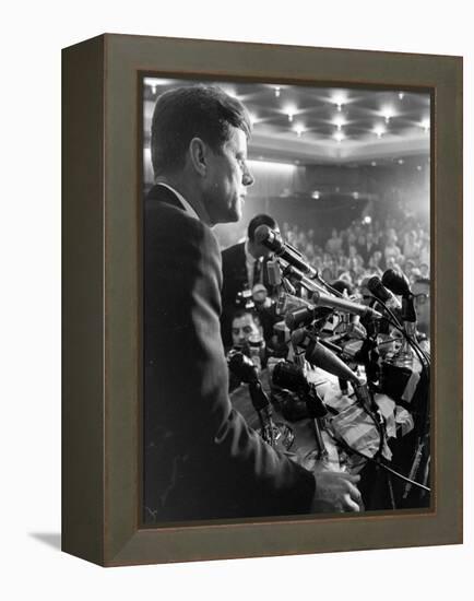 John F. Kennedy, Democratic Convention-Paul Schutzer-Framed Premier Image Canvas