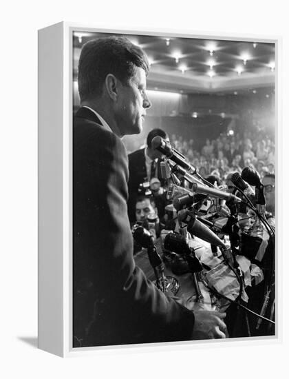 John F. Kennedy, Democratic Convention-Paul Schutzer-Framed Premier Image Canvas