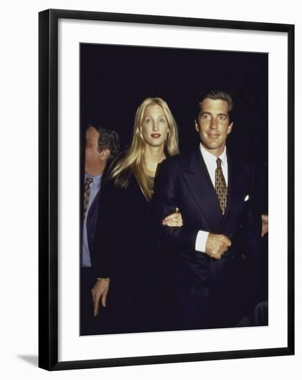 John F. Kennedy Jr. and Wife Carolyn at George Magazine's 2nd Anniversary Party-Dave Allocca-Framed Premium Photographic Print