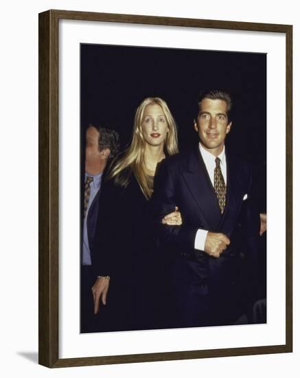 John F. Kennedy Jr. and Wife Carolyn at George Magazine's 2nd Anniversary Party-Dave Allocca-Framed Premium Photographic Print