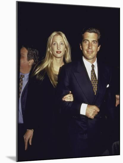John F. Kennedy Jr. and Wife Carolyn at George Magazine's 2nd Anniversary Party-Dave Allocca-Mounted Premium Photographic Print