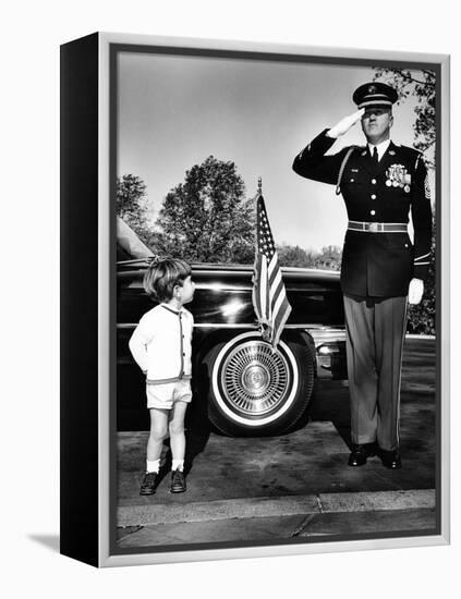 John F Kennedy Jr Look Up at Sgt-null-Framed Stretched Canvas