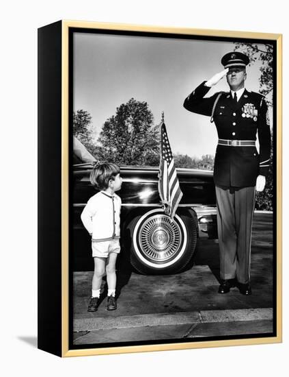 John F Kennedy Jr Look Up at Sgt-null-Framed Stretched Canvas