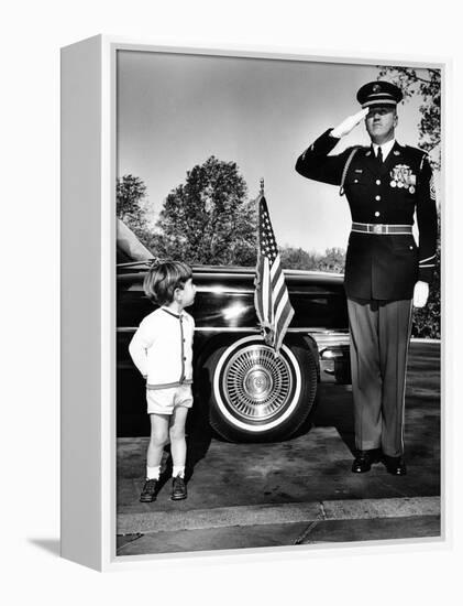 John F Kennedy Jr Look Up at Sgt-null-Framed Stretched Canvas