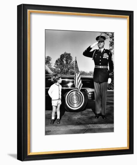 John F Kennedy Jr Look Up at Sgt-null-Framed Photo