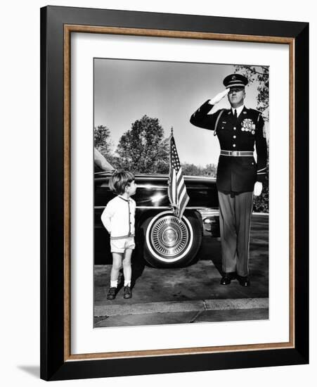 John F Kennedy Jr Look Up at Sgt-null-Framed Photo