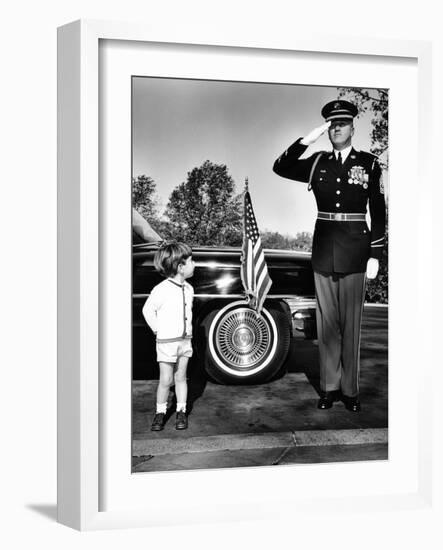 John F Kennedy Jr Look Up at Sgt-null-Framed Photo