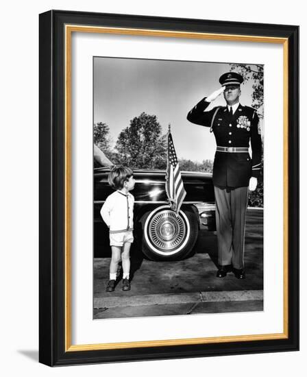 John F Kennedy Jr Look Up at Sgt-null-Framed Photo