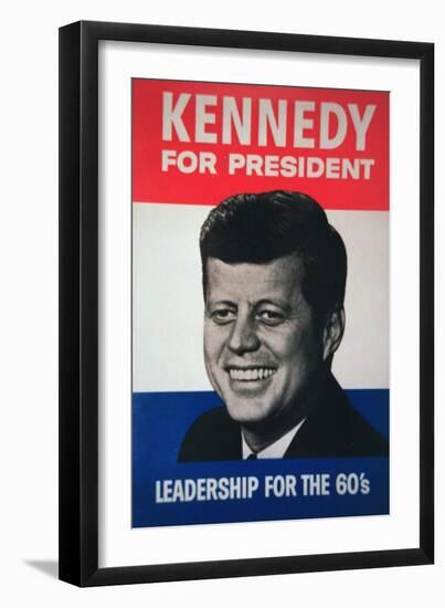 John F. Kennedy Presidential Election Campaign Poster, 1960-null-Framed Giclee Print