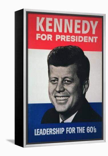 John F. Kennedy Presidential Election Campaign Poster, 1960-null-Framed Premier Image Canvas