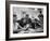 John F. Kennedy with Brother and Sisters Working on His Senate Campaign-Yale Joel-Framed Photographic Print