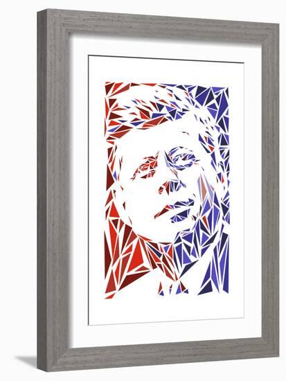 John F Kennedy-Cristian Mielu-Framed Premium Giclee Print