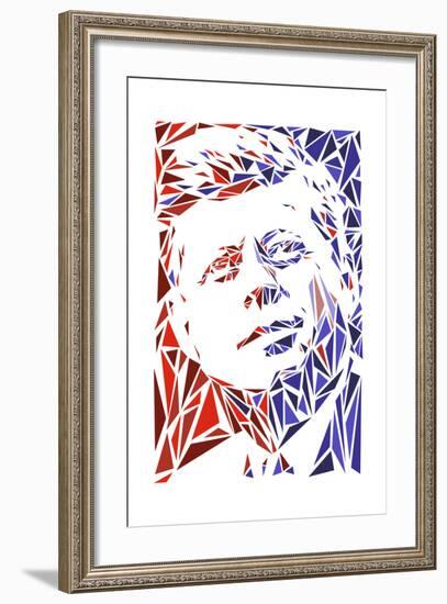 John F Kennedy-Cristian Mielu-Framed Art Print