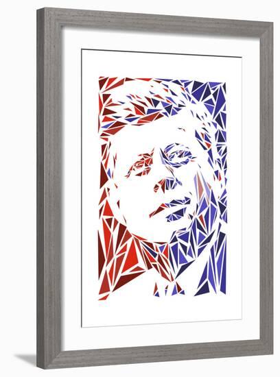 John F Kennedy-Cristian Mielu-Framed Art Print