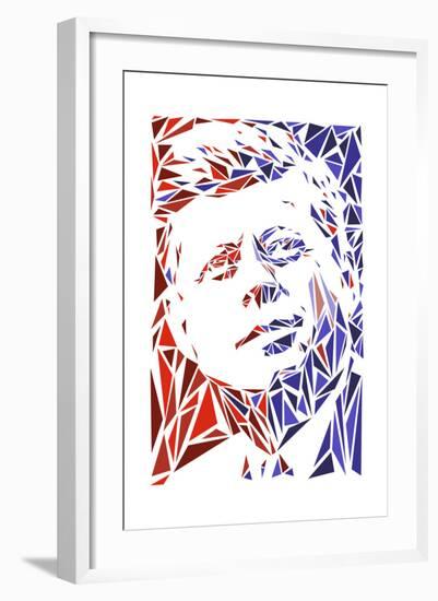 John F Kennedy-Cristian Mielu-Framed Art Print