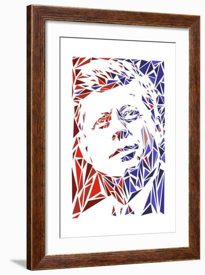 John F Kennedy-Cristian Mielu-Framed Art Print