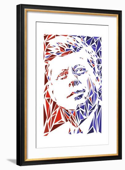 John F Kennedy-Cristian Mielu-Framed Art Print