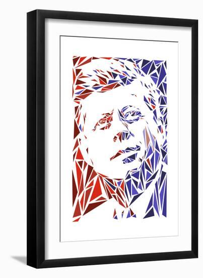 John F Kennedy-Cristian Mielu-Framed Art Print