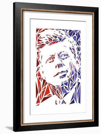 John F Kennedy-Cristian Mielu-Framed Art Print