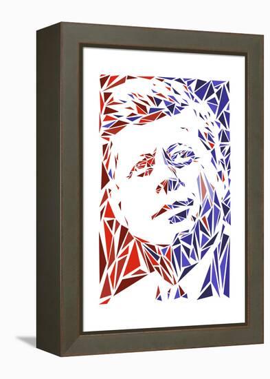 John F Kennedy-Cristian Mielu-Framed Stretched Canvas