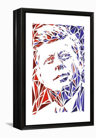 John F Kennedy-Cristian Mielu-Framed Stretched Canvas