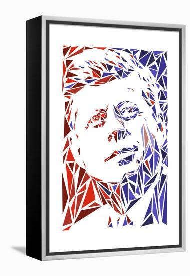 John F Kennedy-Cristian Mielu-Framed Stretched Canvas