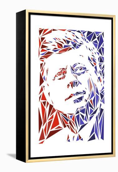 John F Kennedy-Cristian Mielu-Framed Stretched Canvas