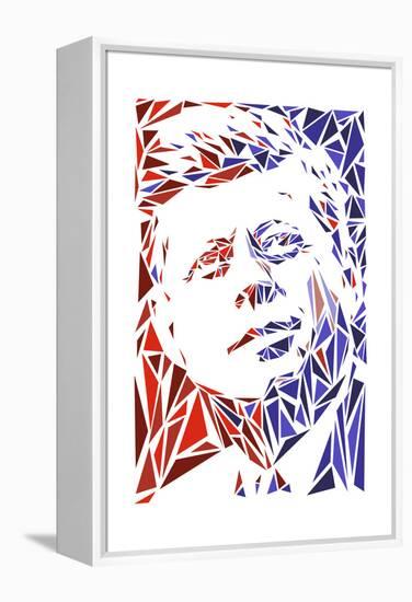 John F Kennedy-Cristian Mielu-Framed Stretched Canvas