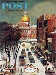 "Michigan Avenue, Chicago," Saturday Evening Post Cover, October 15, 1960-John Falter-Giclee Print