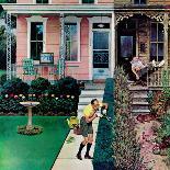 "Tidy and Sloppy Neighbors," July 1, 1961-John Falter-Giclee Print