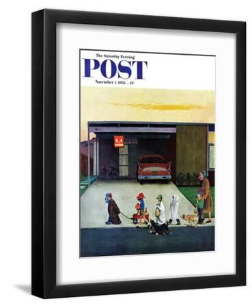 '"Trick-Or-Treating in the Burbs" Saturday Evening Post Cover, November ...
