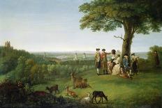 One Tree Hill, Greenwich, with London in the Distance, 1779 (Oil on Panel)-John Feary-Framed Giclee Print