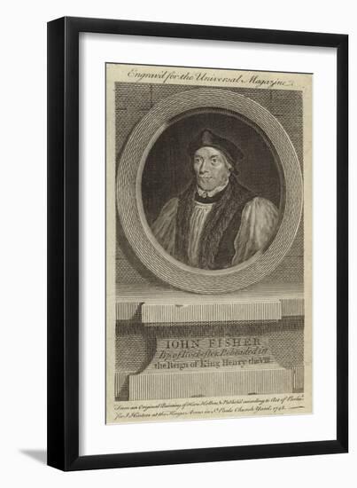 John Fisher, Bishop of Rochester, Beheaded in the Reign of King Henry VIII-Hans Holbein the Younger-Framed Giclee Print